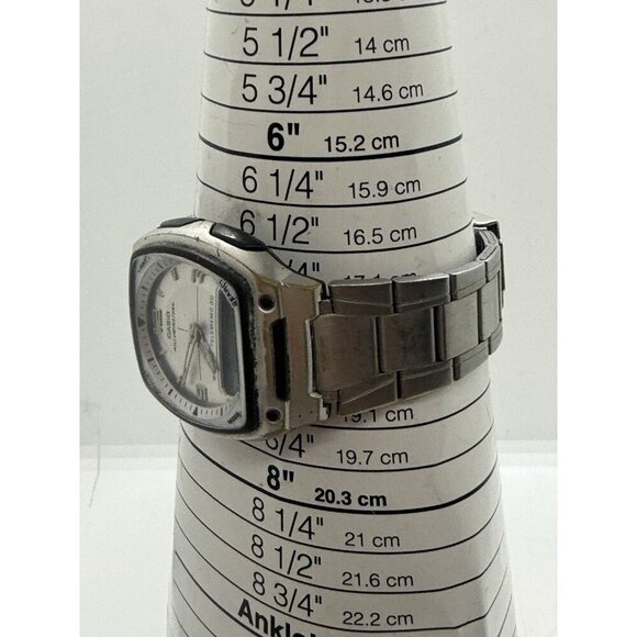 Casio AW-81D 2747 Illuminator Telememo Analog/Digital Men's Watch World Time - Picture 4 of 7